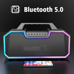 80W Portable Bluetooth Speakers Loud with Dual Paring,400MAh Big Battery, - 