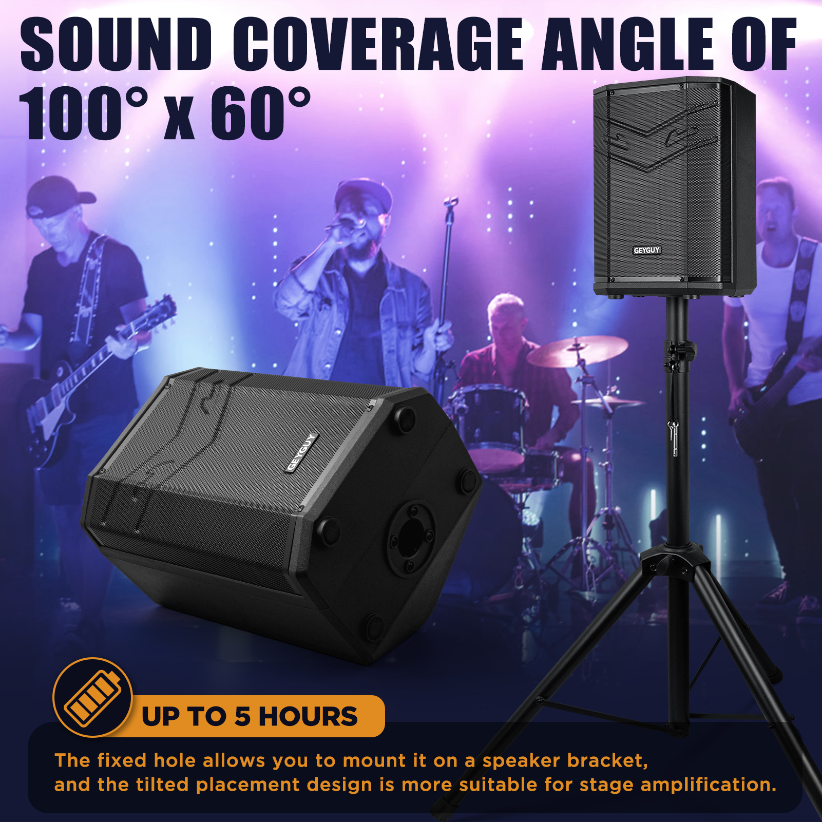 GPSK-4 Portable Karaoke Machine with 2 wireless mics - 